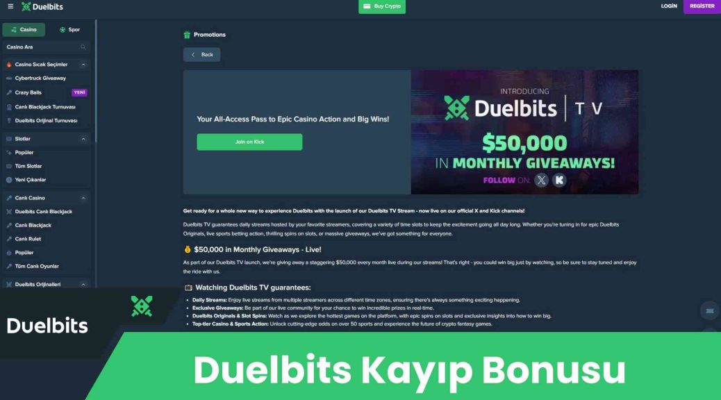 Duelbits Kayıp Bonusu